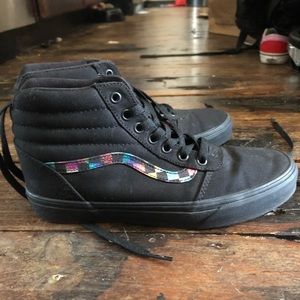 Womens Colored Checkered sk8 hi size 9